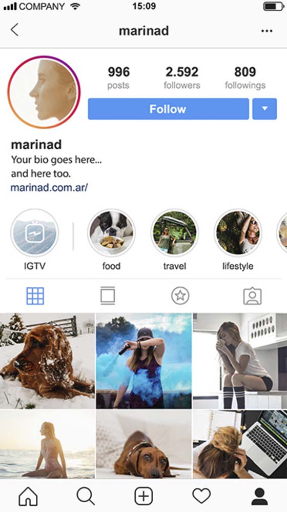 Monitor Instagram profile on iOS